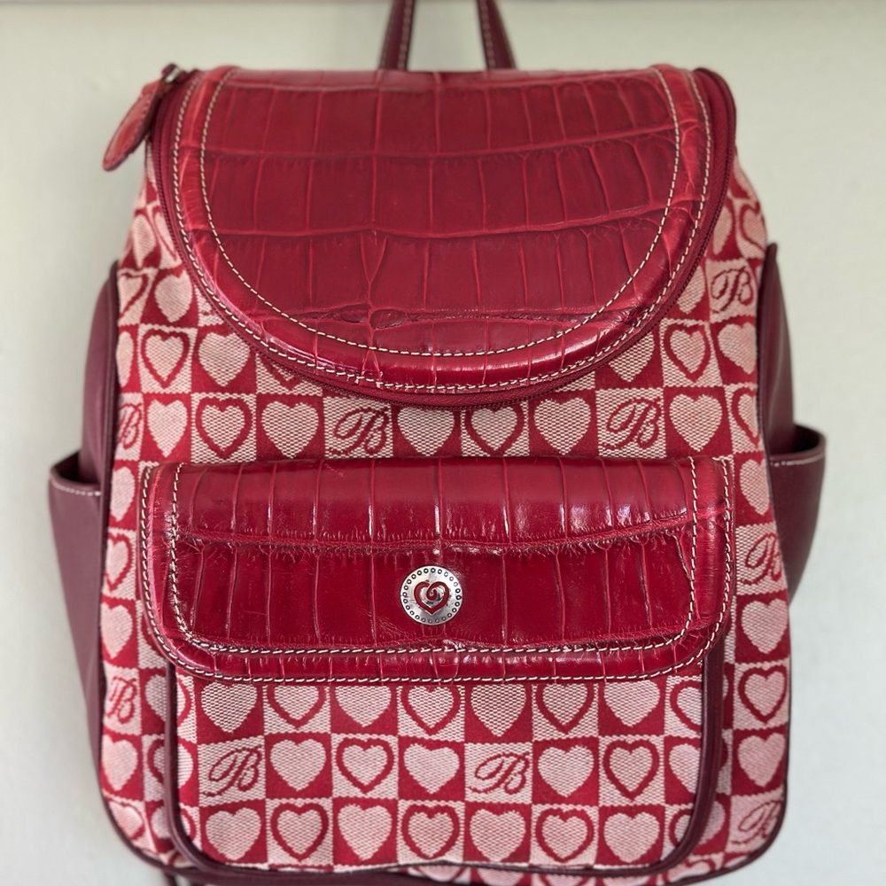 Brighton Red and Pink Heart Backpack